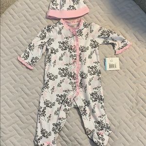 Little me snap footie